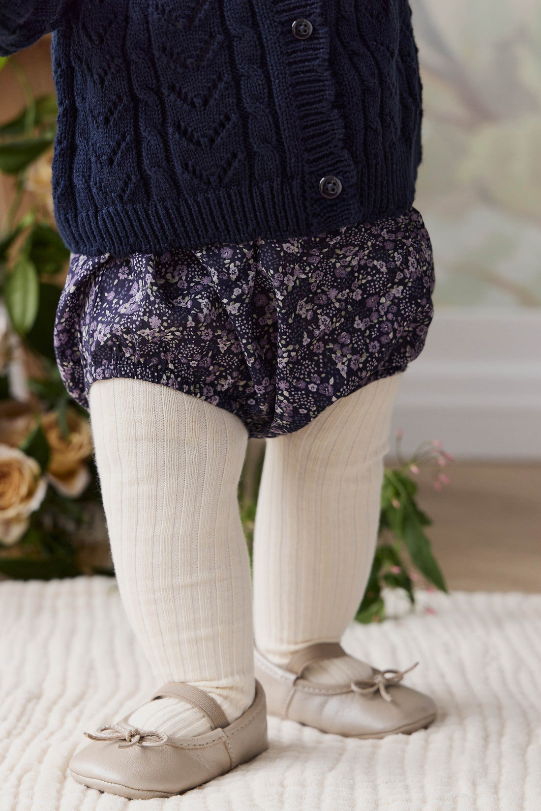 Organic Cotton Classic Bloomer - Violet Floral Childrens Bloomer from Jamie Kay Australia