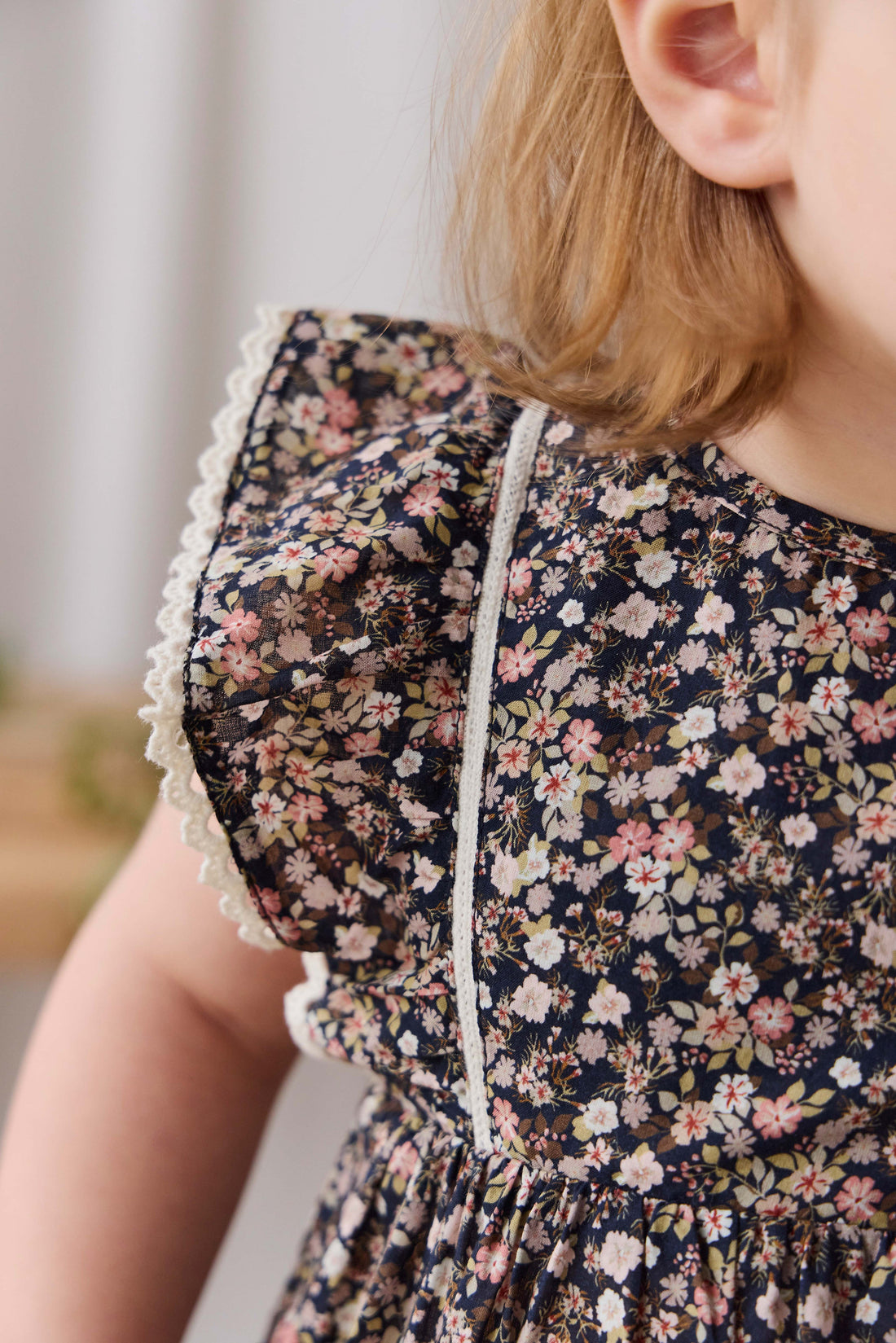 Organic Cotton Beatrice Playsuit - Luca Floral Childrens Bodysuit from Jamie Kay Australia