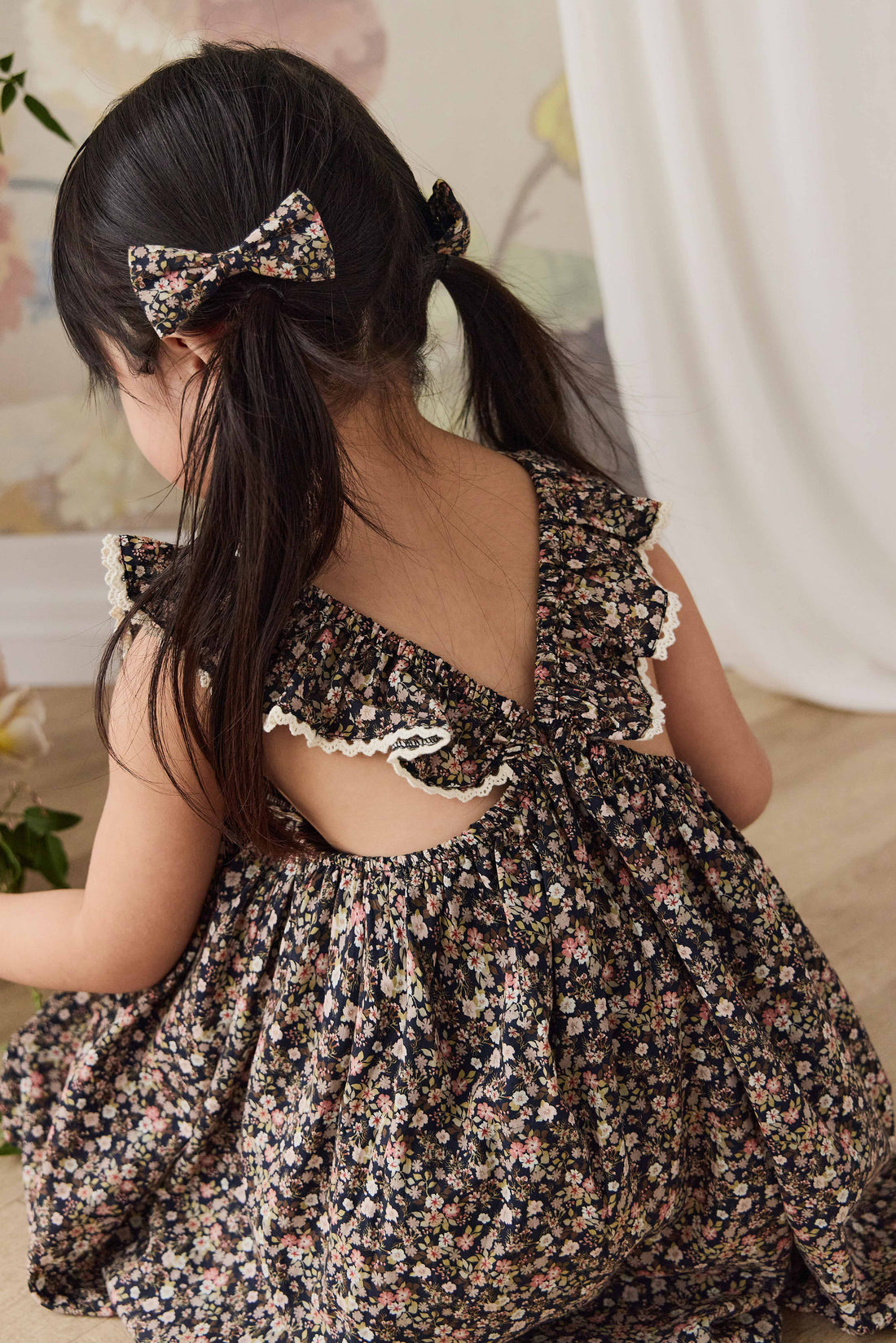 Organic Cotton Helene Dress - Luca Floral Childrens Dress from Jamie Kay Australia