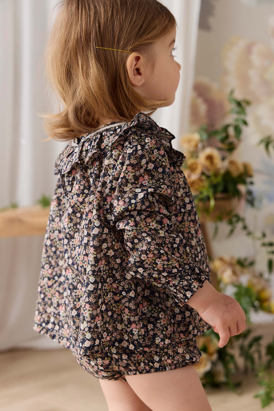 Organic Cotton Classic Bloomer - Luca Floral Childrens Bloomer from Jamie Kay Australia