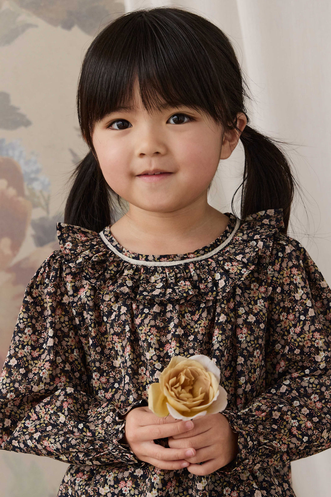Organic Cotton Leonie Top - Luca Floral Childrens Top from Jamie Kay Australia