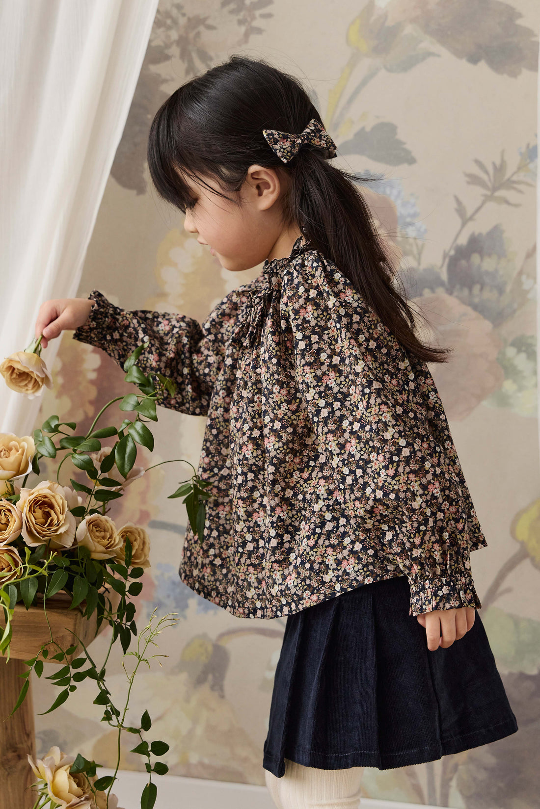 Organic Cotton Leonie Top - Luca Floral Childrens Top from Jamie Kay Australia