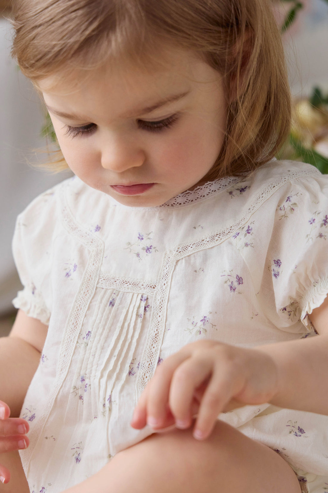 Organic Cotton Saylor Playsuit - Jade Floral Childrens Playsuit from Jamie Kay Australia