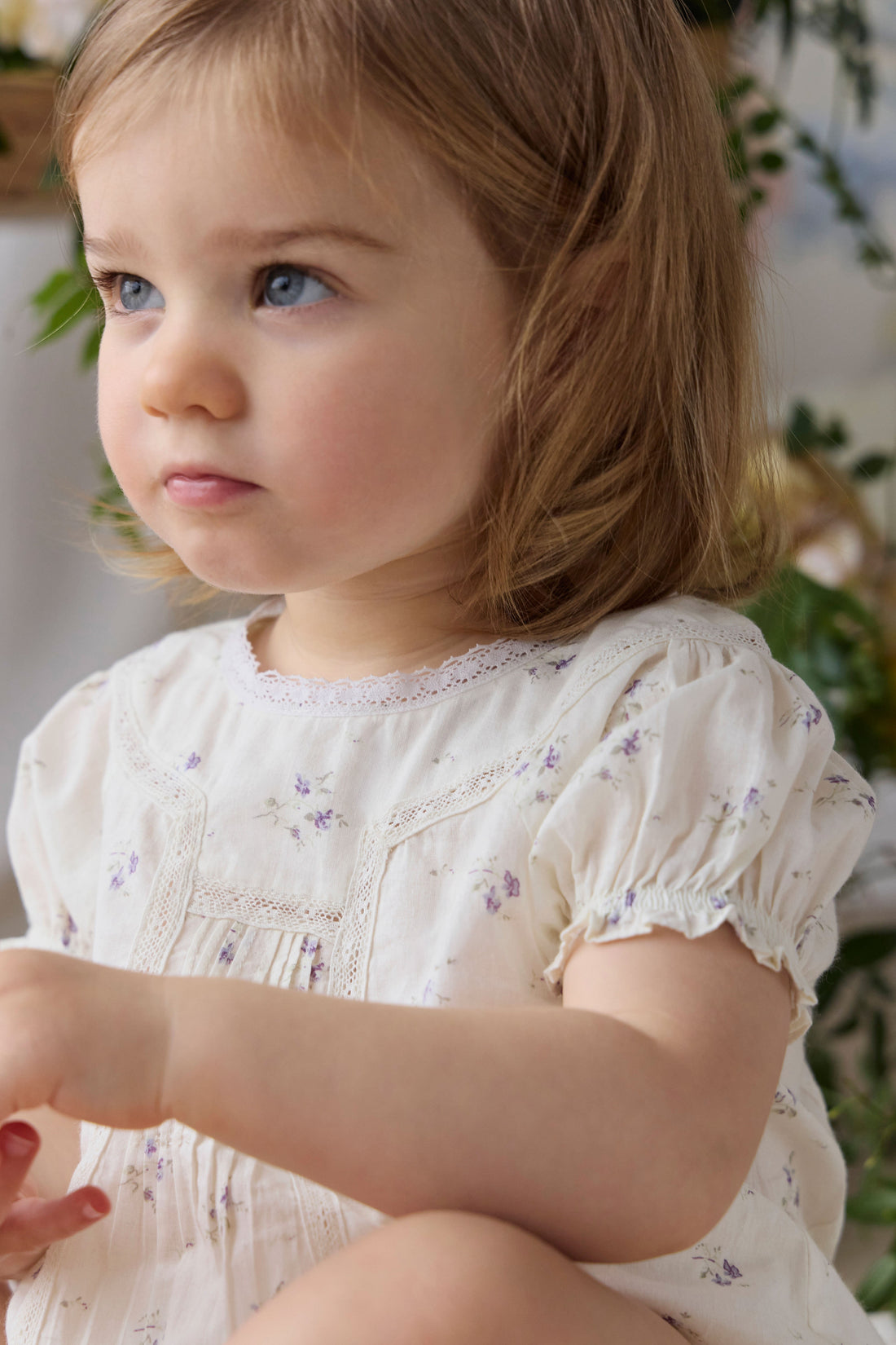 Organic Cotton Saylor Playsuit - Jade Floral Childrens Playsuit from Jamie Kay Australia