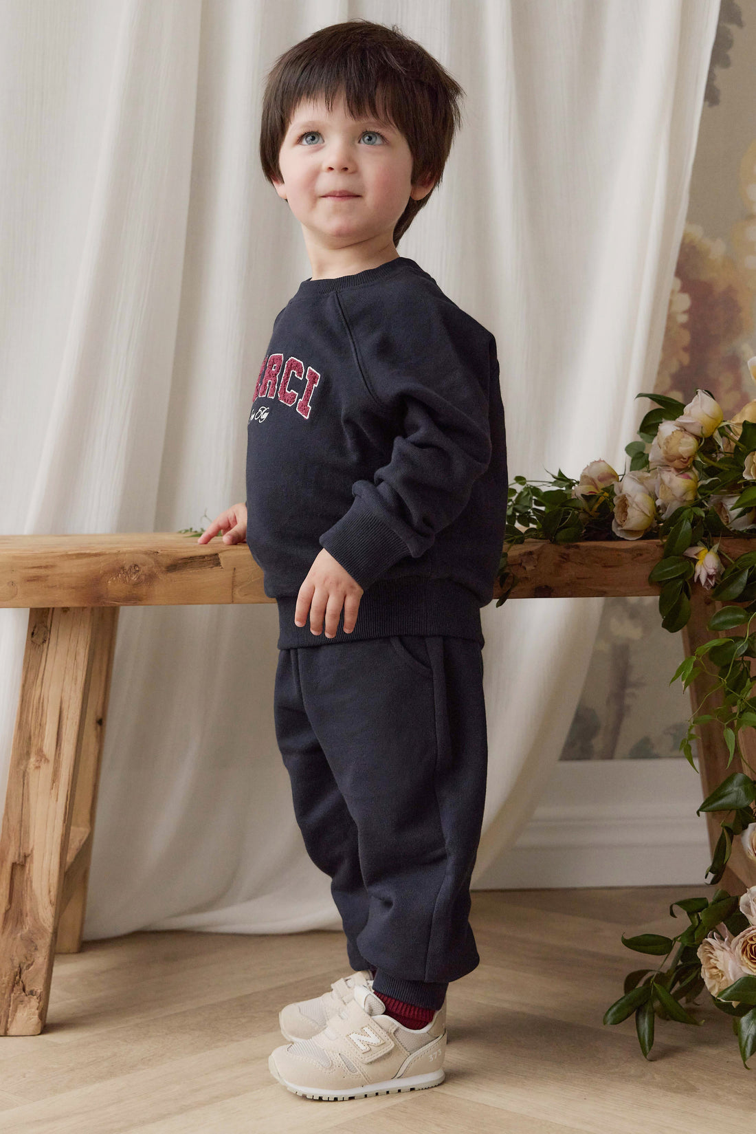 Organic Cotton Nash Track Pant - Maritime Childrens Pants from Jamie Kay Australia
