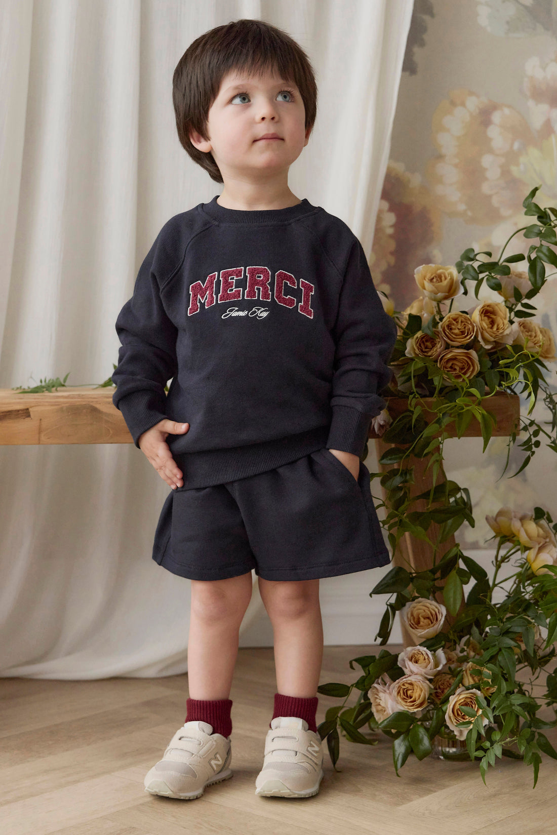 Organic Cotton Jalen Short - Maritime Childrens Shorts from Jamie Kay Australia