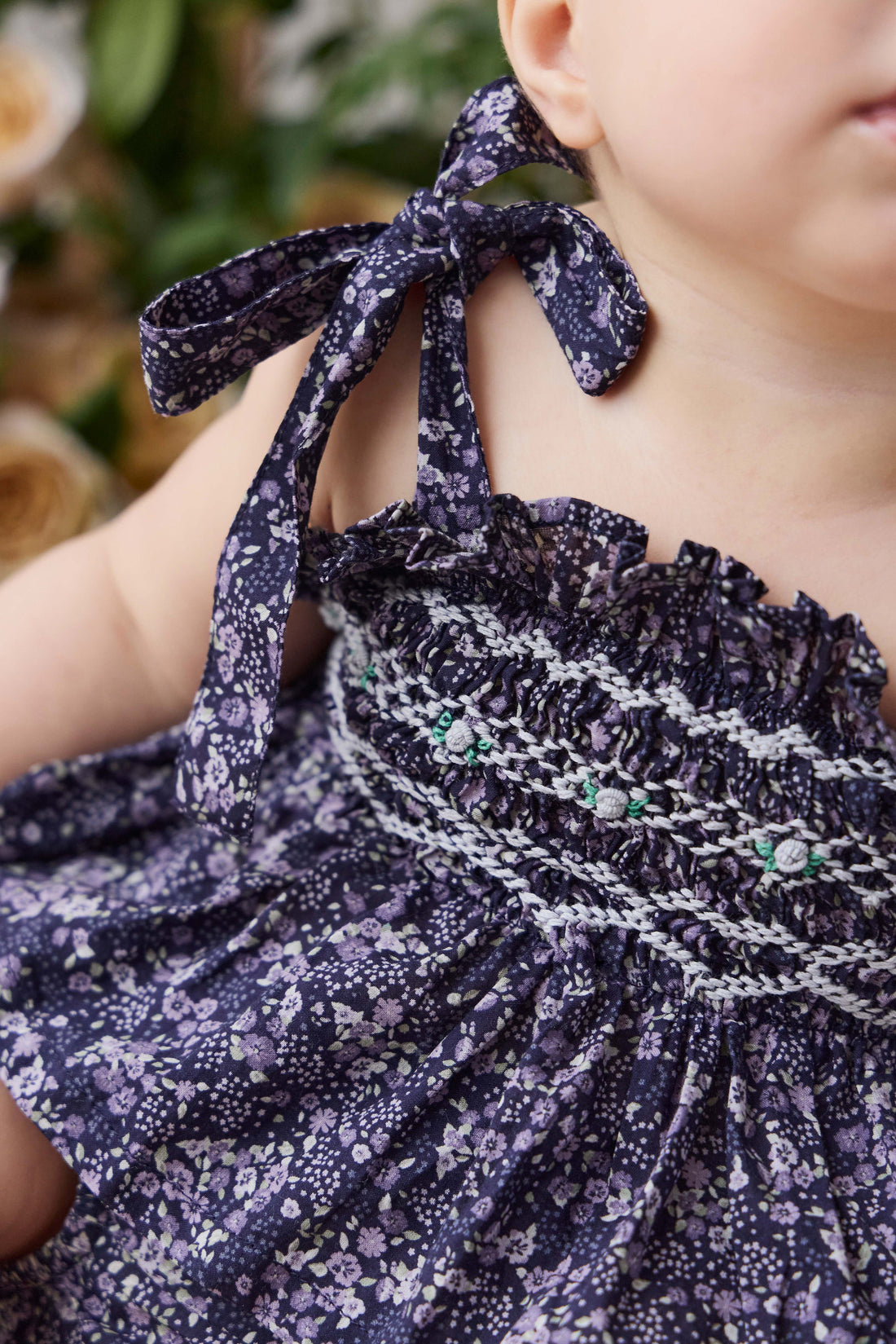 Organic Cotton Carine Top - Violet Floral Childrens Top from Jamie Kay Australia