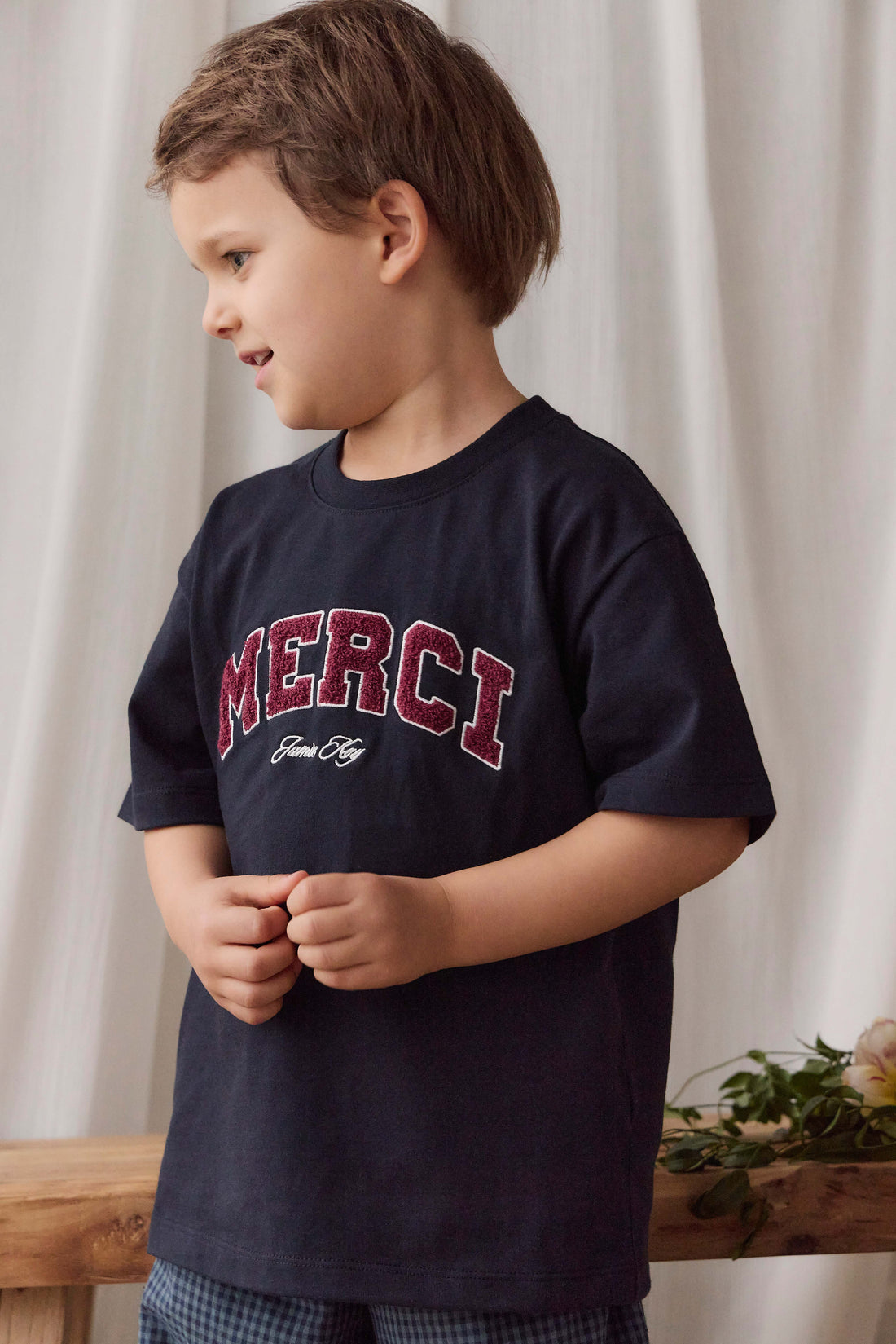 Organic Cotton Bjorn Tee - Maritime Merci Childrens Top from Jamie Kay Australia