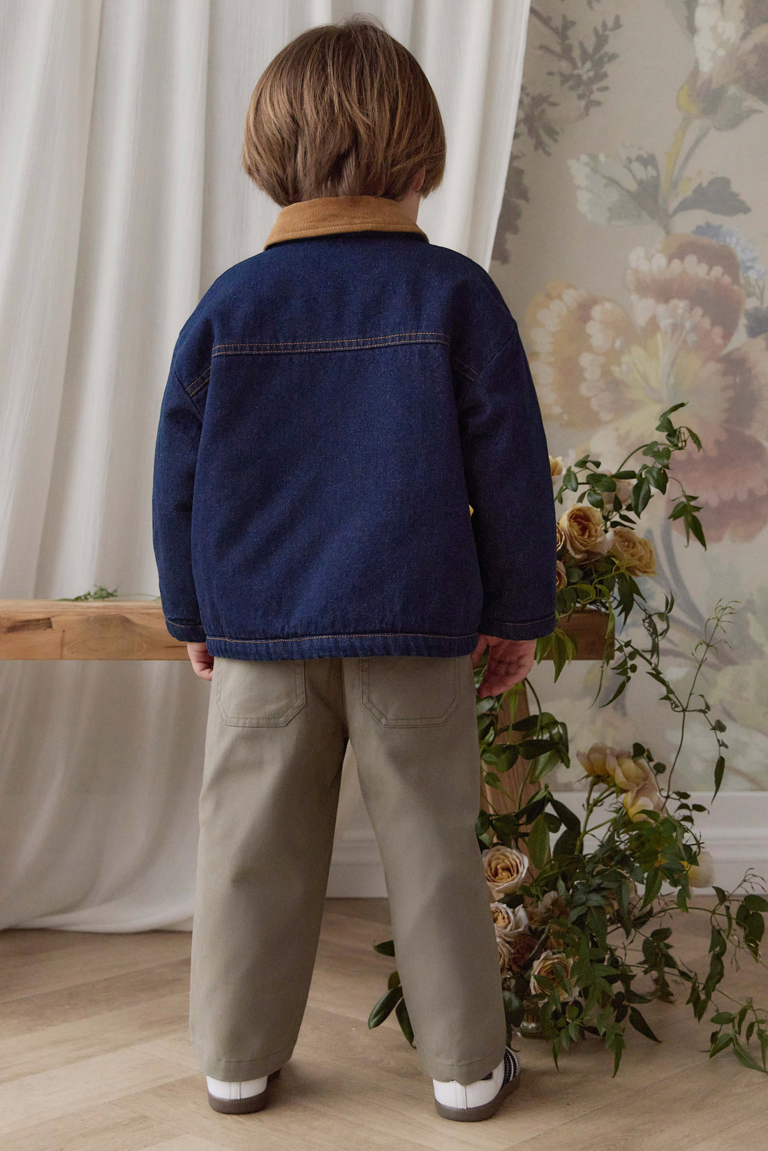 Ezekiel Jacket - Mid Indigo Denim Childrens Jacket from Jamie Kay Australia