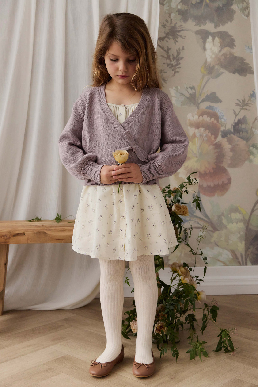 Organic Cotton Cosette Dress - Jade Floral Childrens Dress from Jamie Kay Australia