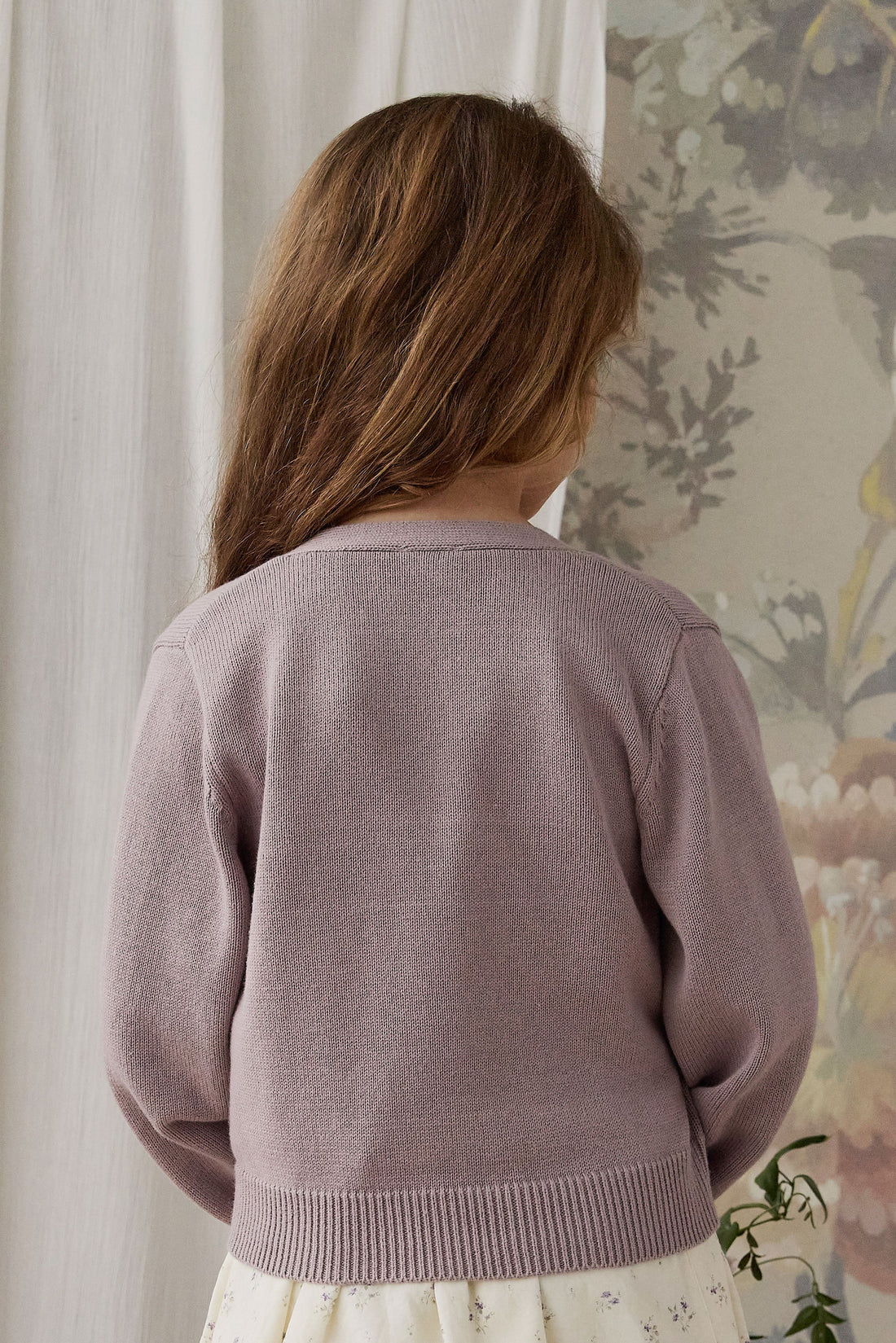 Michaela Knitted Cardigan - Lily Lavender Childrens Cardigan from Jamie Kay Australia