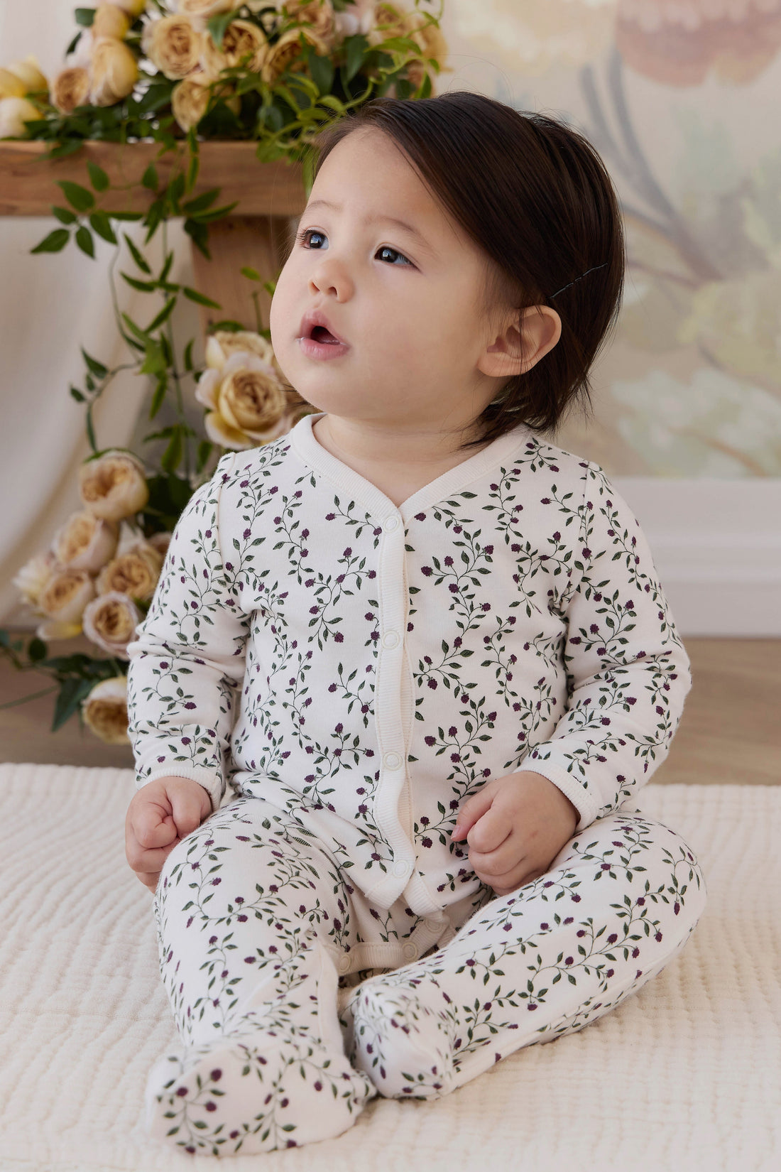 Organic Cotton Murphy Onepiece - Mulberries Childrens Onepiece from Jamie Kay Australia