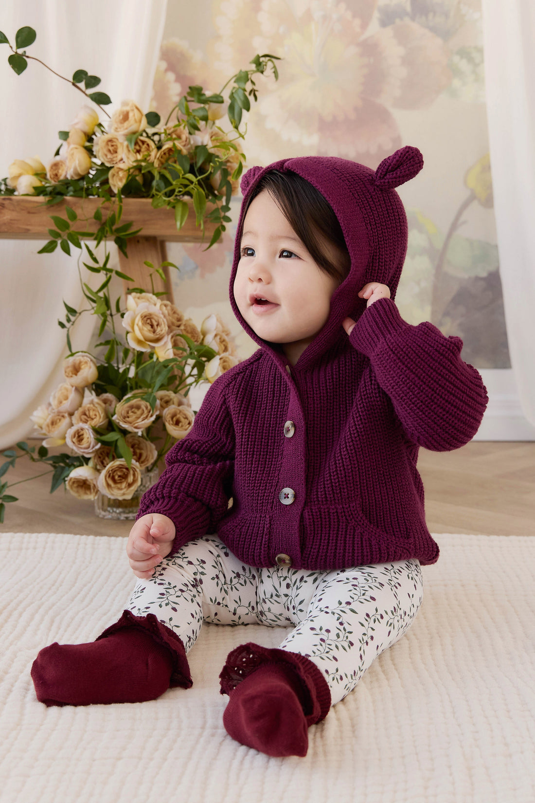 Bear Cardigan - Sweet Mulberry Childrens Cardigan from Jamie Kay Australia