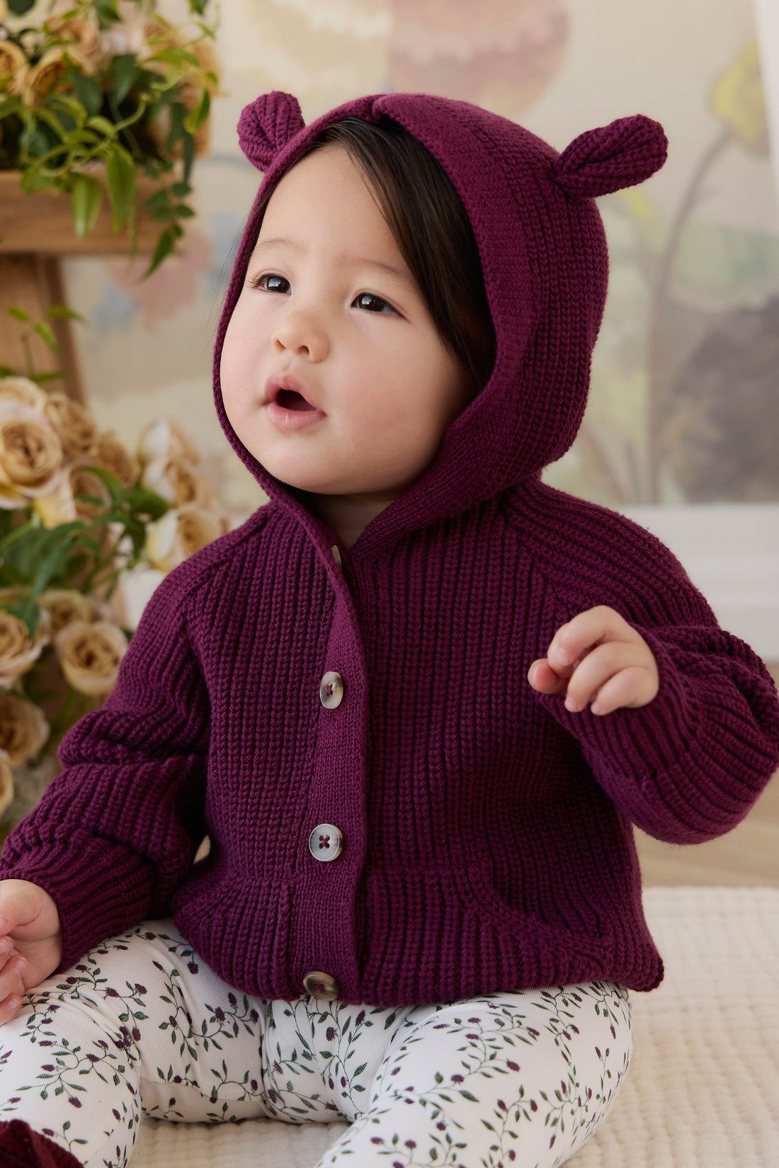 Bear Cardigan - Sweet Mulberry Childrens Cardigan from Jamie Kay Australia