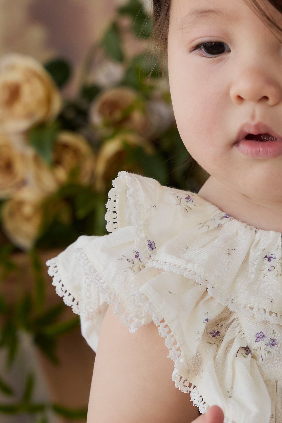 Organic Cotton Banks Blouse - Jade Floral Childrens Top from Jamie Kay Australia
