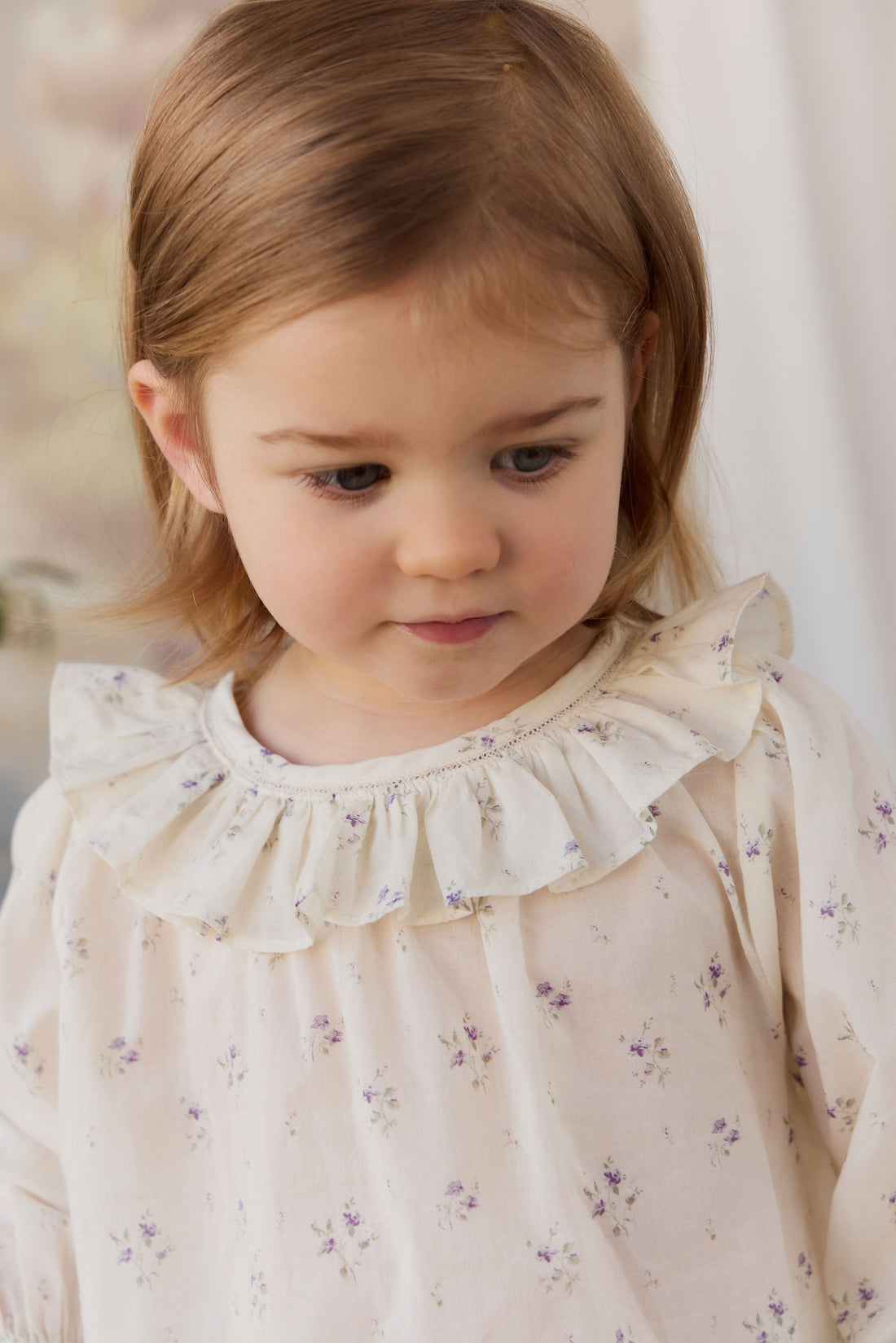 Organic Cotton Leonie Top - Jade Floral Childrens Top from Jamie Kay Australia