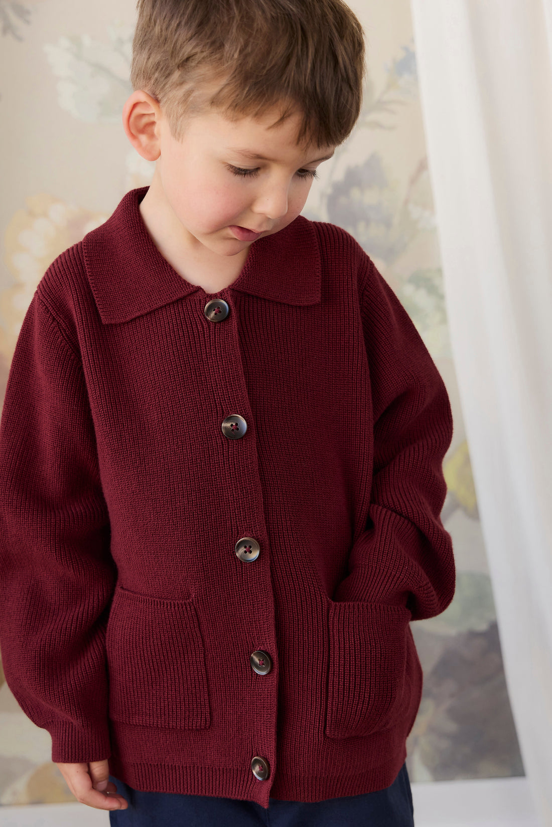 Ford Knit Jacket - Burgundy Childrens Jacket from Jamie Kay Australia