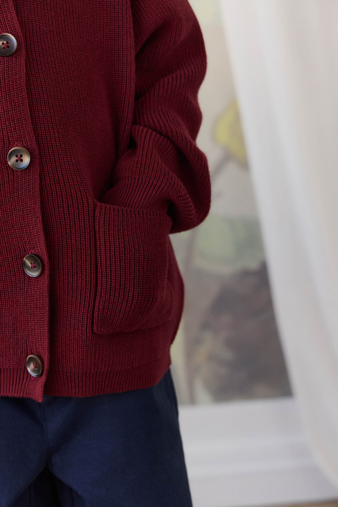 Ford Knit Jacket - Burgundy Childrens Jacket from Jamie Kay Australia