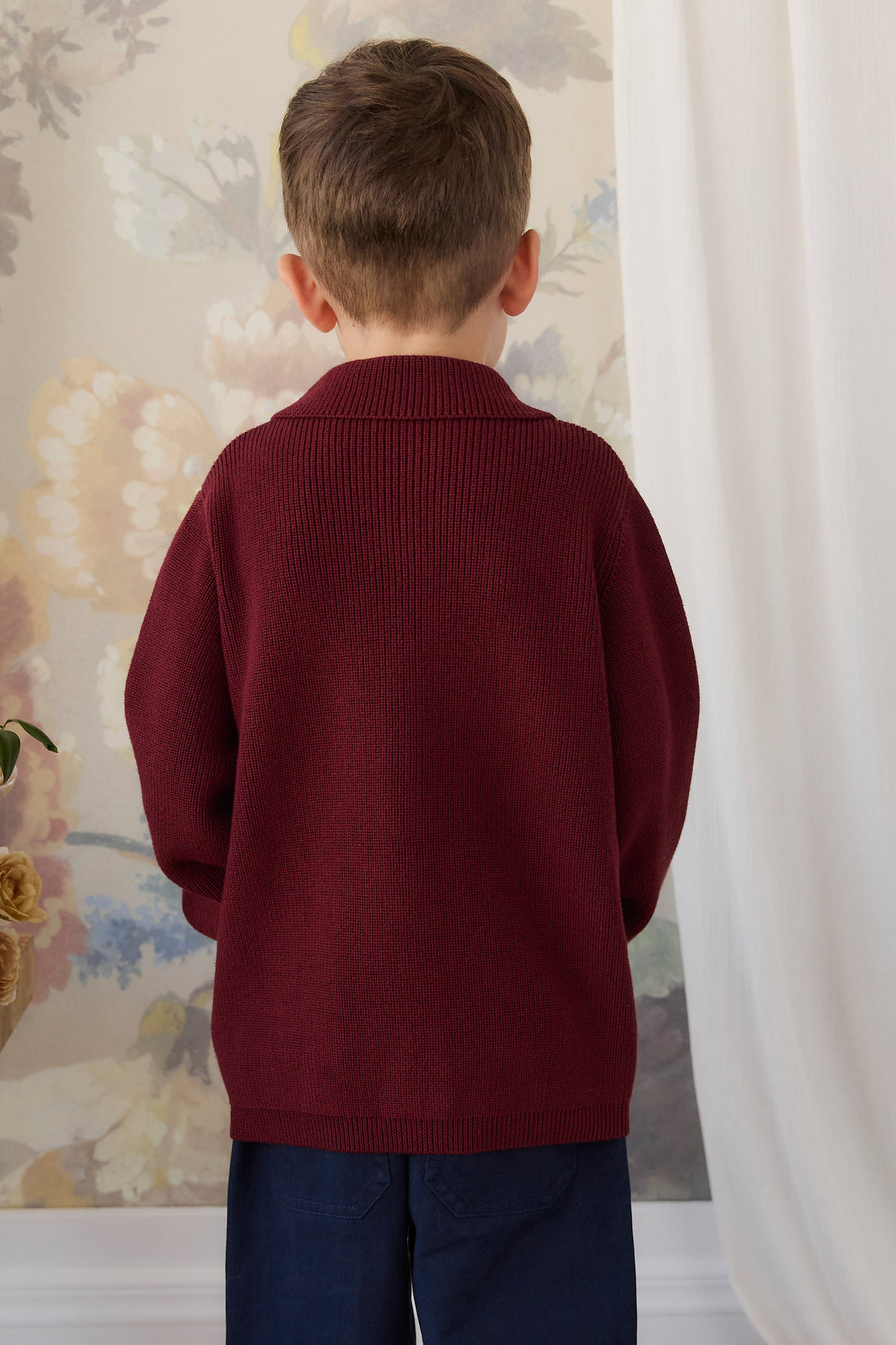 Ford Knit Jacket - Burgundy Childrens Jacket from Jamie Kay Australia