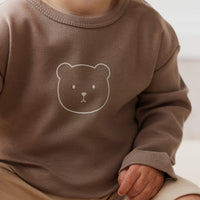 Pima Cotton Arnold Long Sleeve Top - Sepia Childrens Top from Jamie Kay Australia