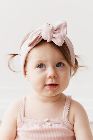 Organic Cotton Modal Lilian Headband - Old Rose Childrens Headband from Jamie Kay Australia