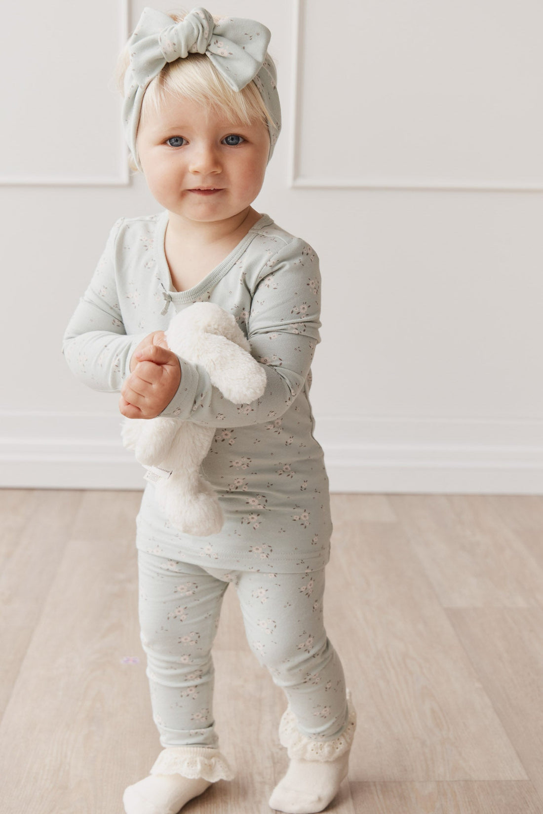 Organic Cotton Everyday Legging - Lulu Blue Childrens Legging from Jamie Kay Australia