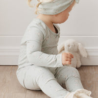 Organic Cotton Everyday Legging - Lulu Blue Childrens Legging from Jamie Kay Australia