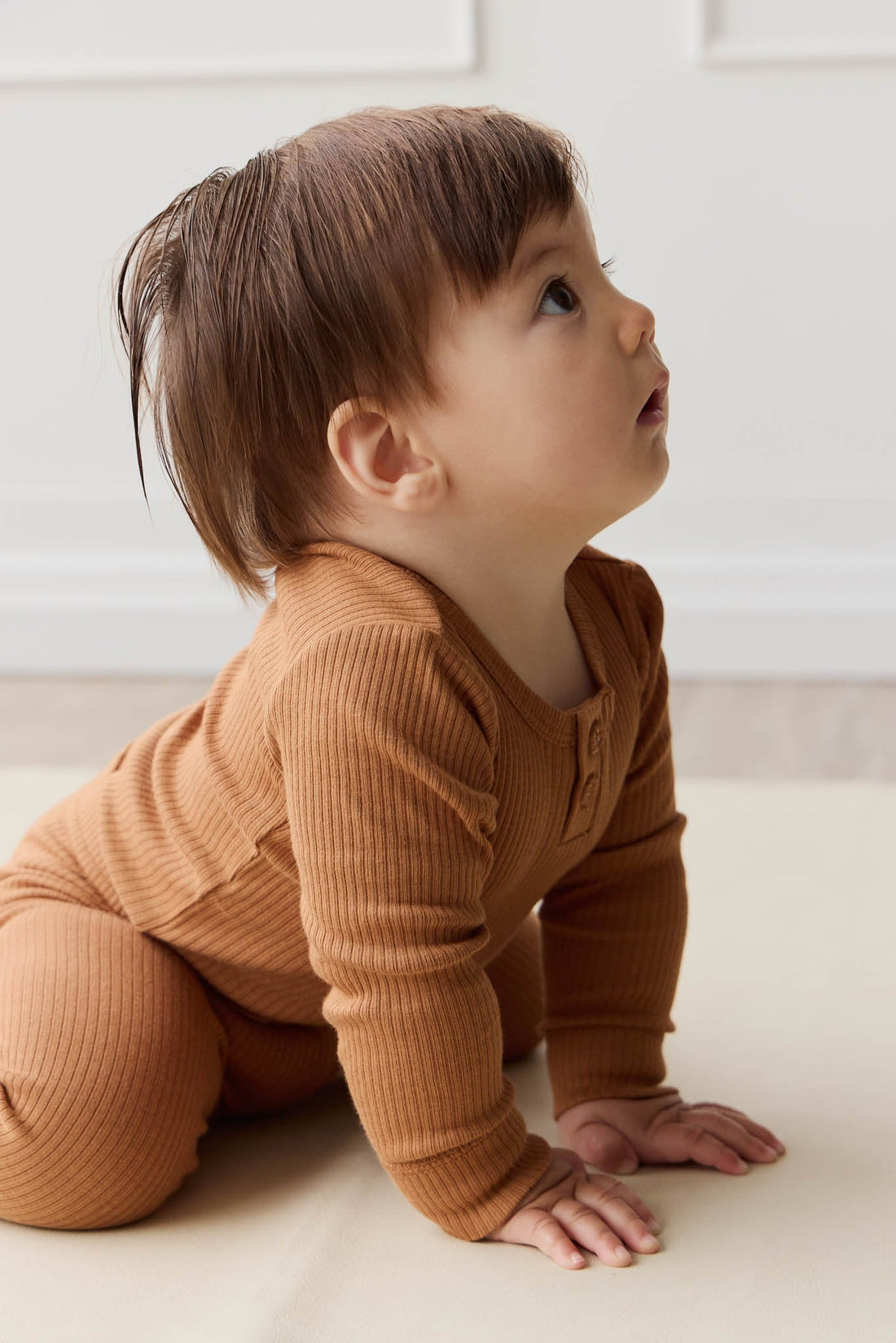 Organic Cotton Modal Long Sleeve Bodysuit - Baker Childrens Bodysuit from Jamie Kay Australia