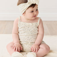 Organic Cotton Bridget Singlet Bodysuit - Dainty Egret Blues Childrens Bodysuit from Jamie Kay Australia