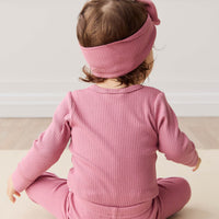 Organic Cotton Modal Long Sleeve Bodysuit - Rosette Childrens Bodysuit from Jamie Kay Australia