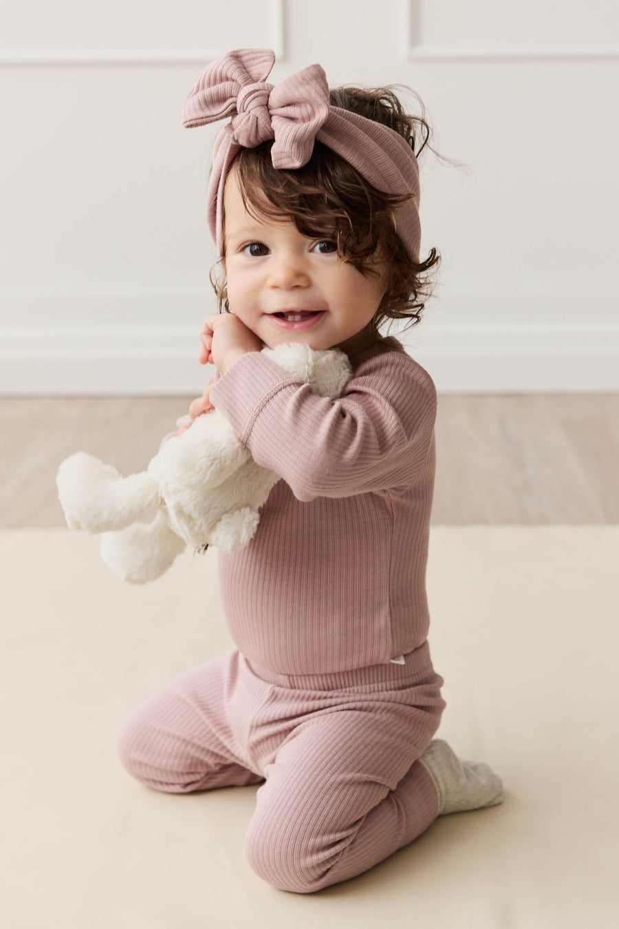 Organic Cotton Modal Everyday Legging - Mauve Shadow Childrens Legging from Jamie Kay Australia