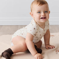 Organic Cotton Hudson Short Sleeve Bodysuit - Foraging Friends Childrens Bodysuit from Jamie Kay Australia