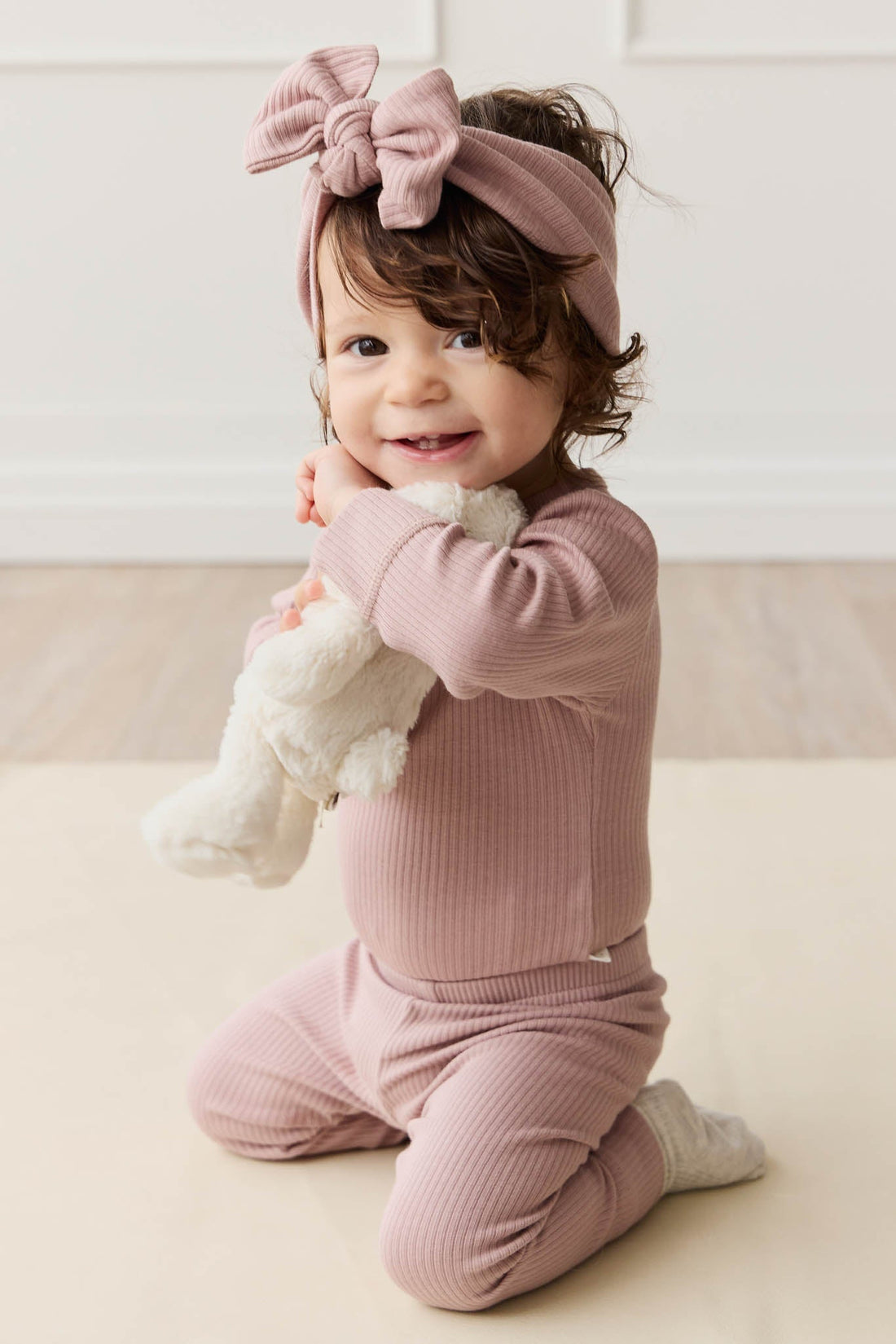 Organic Cotton Modal Everyday Legging - Mauve Shadow Childrens Legging from Jamie Kay Australia