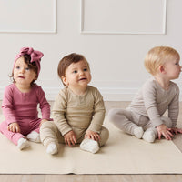 Organic Cotton Modal Long Sleeve Bodysuit - Rosette Childrens Bodysuit from Jamie Kay Australia