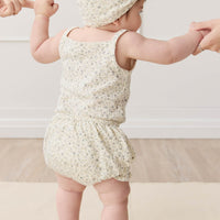 Organic Cotton Bridget Singlet Bodysuit - Dainty Egret Blues Childrens Bodysuit from Jamie Kay Australia