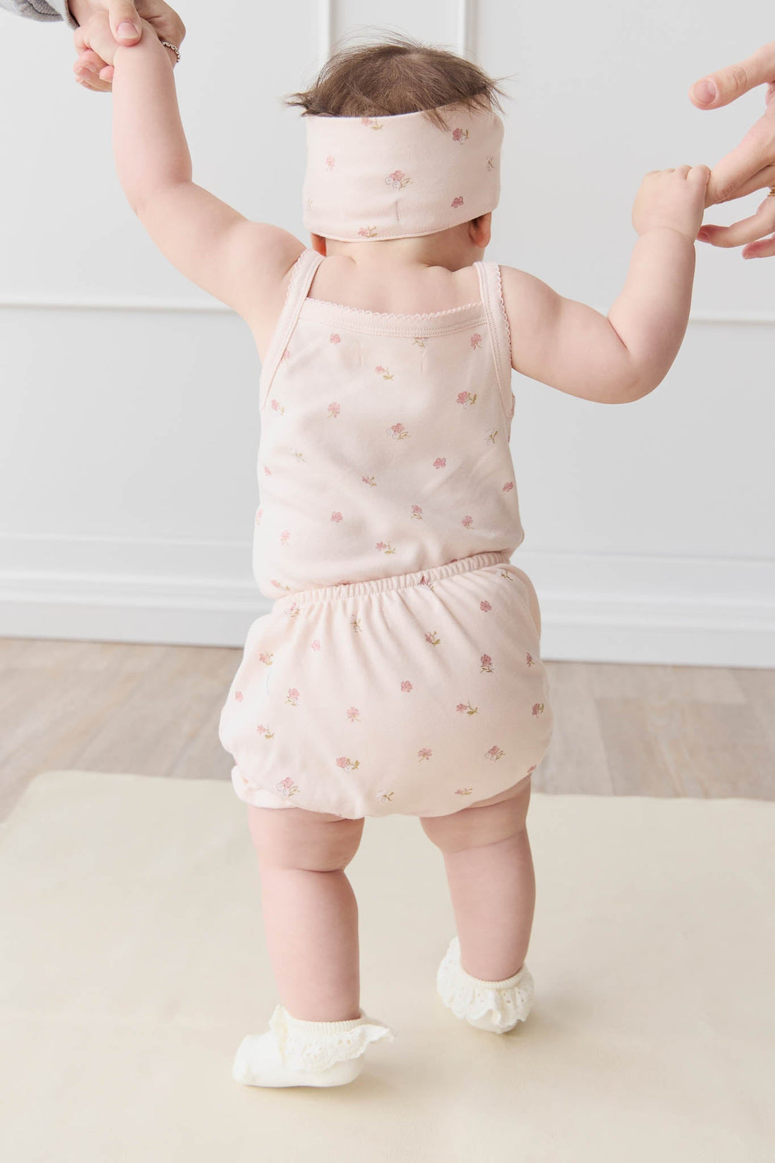 Organic Cotton Bridget Singlet Bodysuit - Meredith Morganite Childrens Bodysuit from Jamie Kay Australia