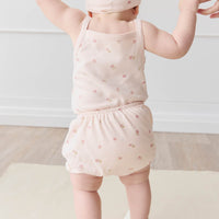 Organic Cotton Bridget Singlet Bodysuit - Meredith Morganite Childrens Bodysuit from Jamie Kay Australia