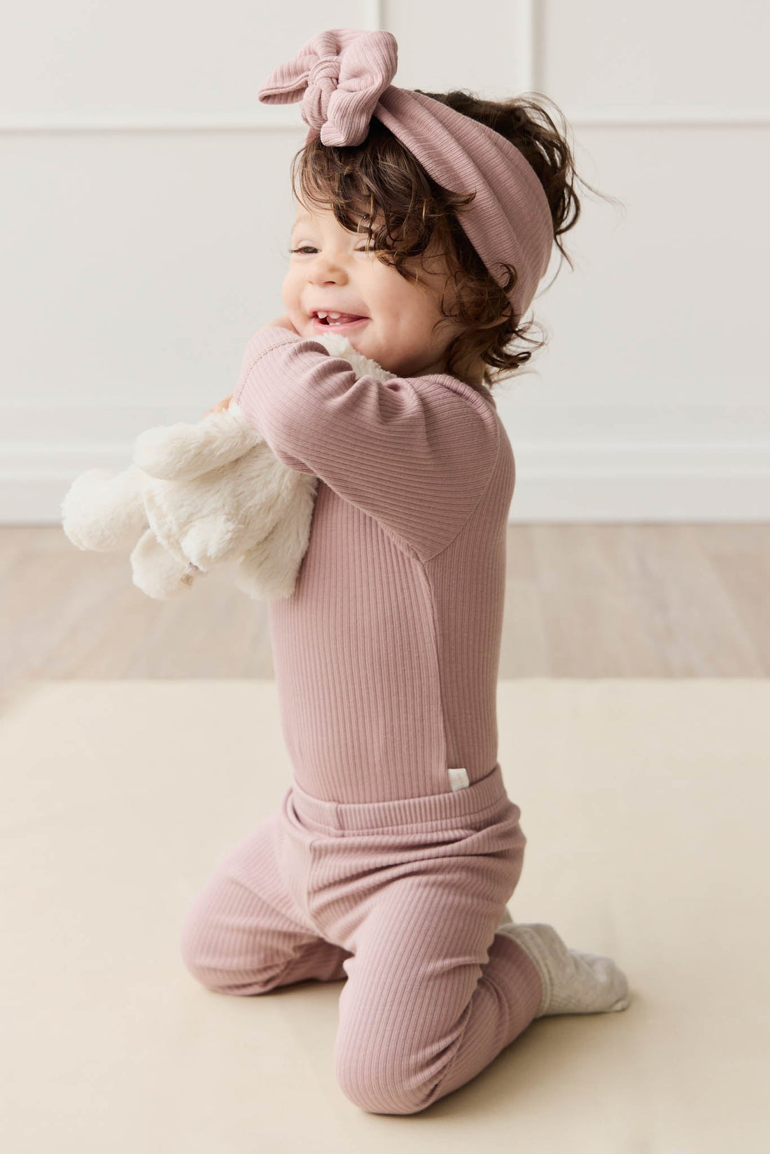 Organic Cotton Modal Everyday Legging - Mauve Shadow Childrens Legging from Jamie Kay Australia