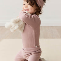 Organic Cotton Modal Everyday Legging - Mauve Shadow Childrens Legging from Jamie Kay Australia