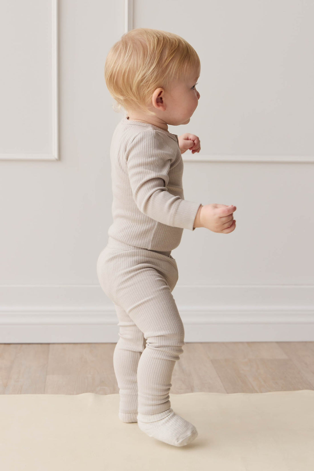 Organic Cotton Modal Long Sleeve Bodysuit - Milford Childrens Bodysuit from Jamie Kay Australia