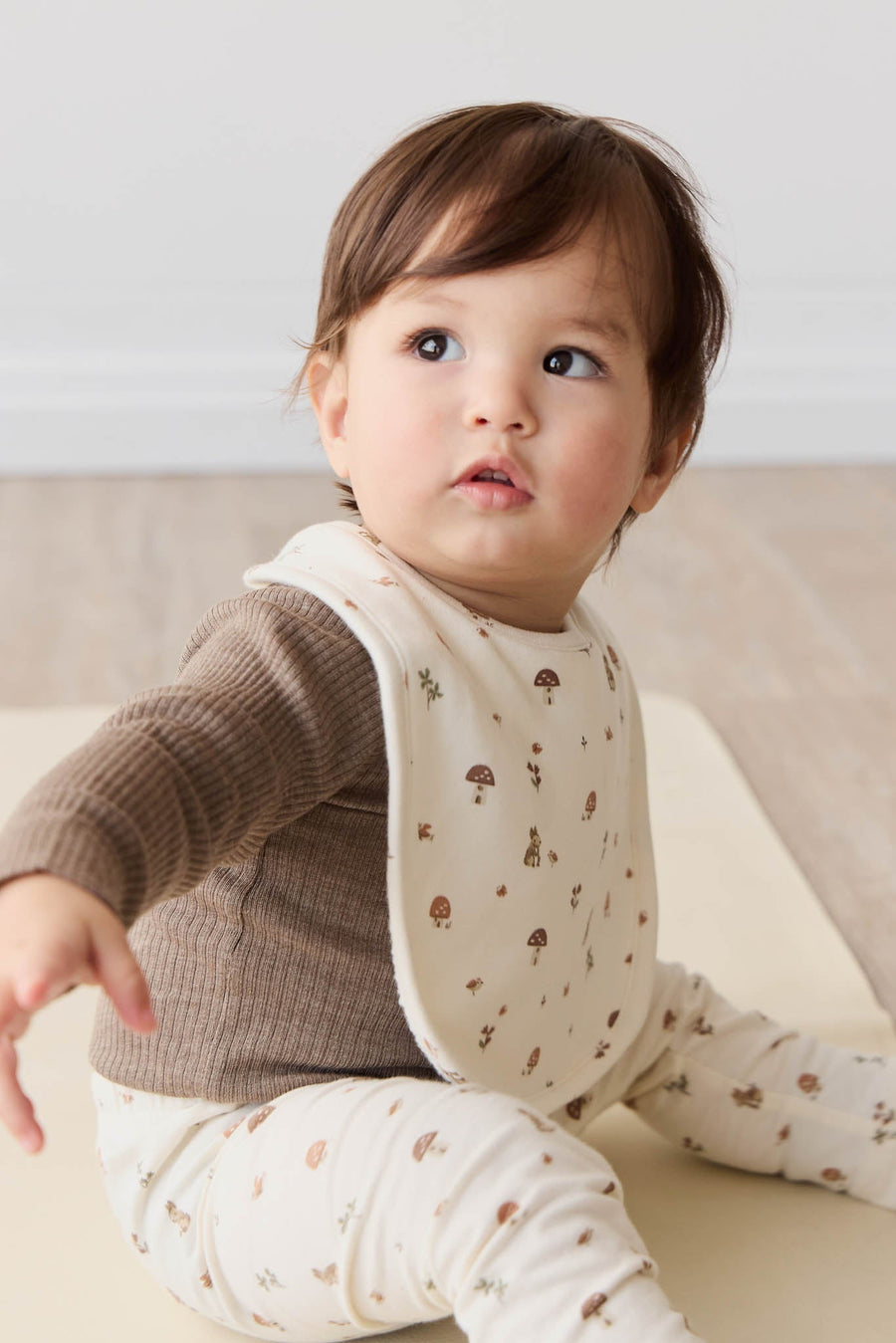 Organic Cotton Modal Long Sleeve Bodysuit - Brownie Marle Childrens Bodysuit from Jamie Kay Australia