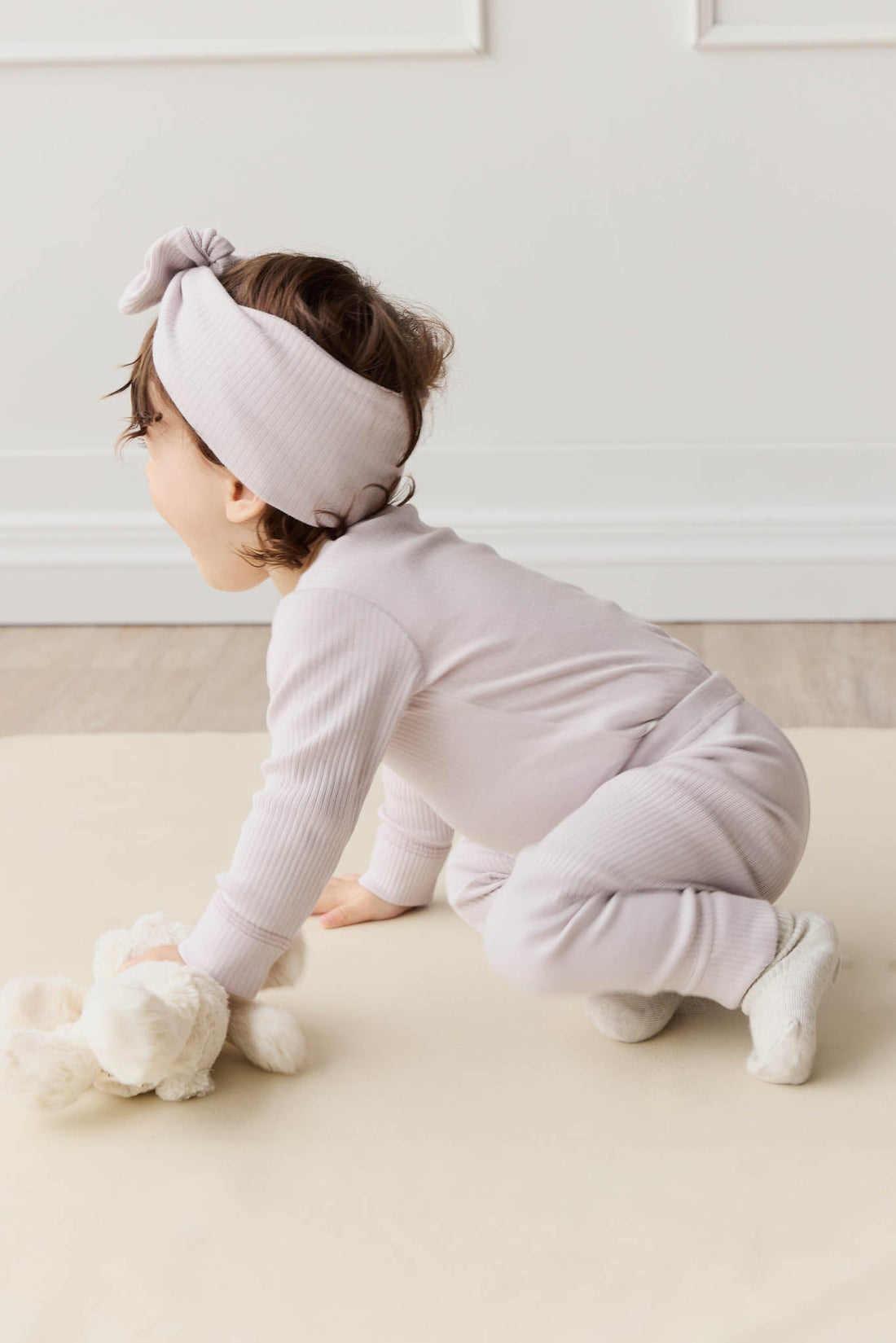 Organic Cotton Modal Long Sleeve Bodysuit - Luna Childrens Bodysuit from Jamie Kay Australia