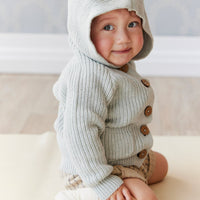 Humphrey Knitted Cardigan - Ocean Spray Marle Childrens Cardigan from Jamie Kay Australia