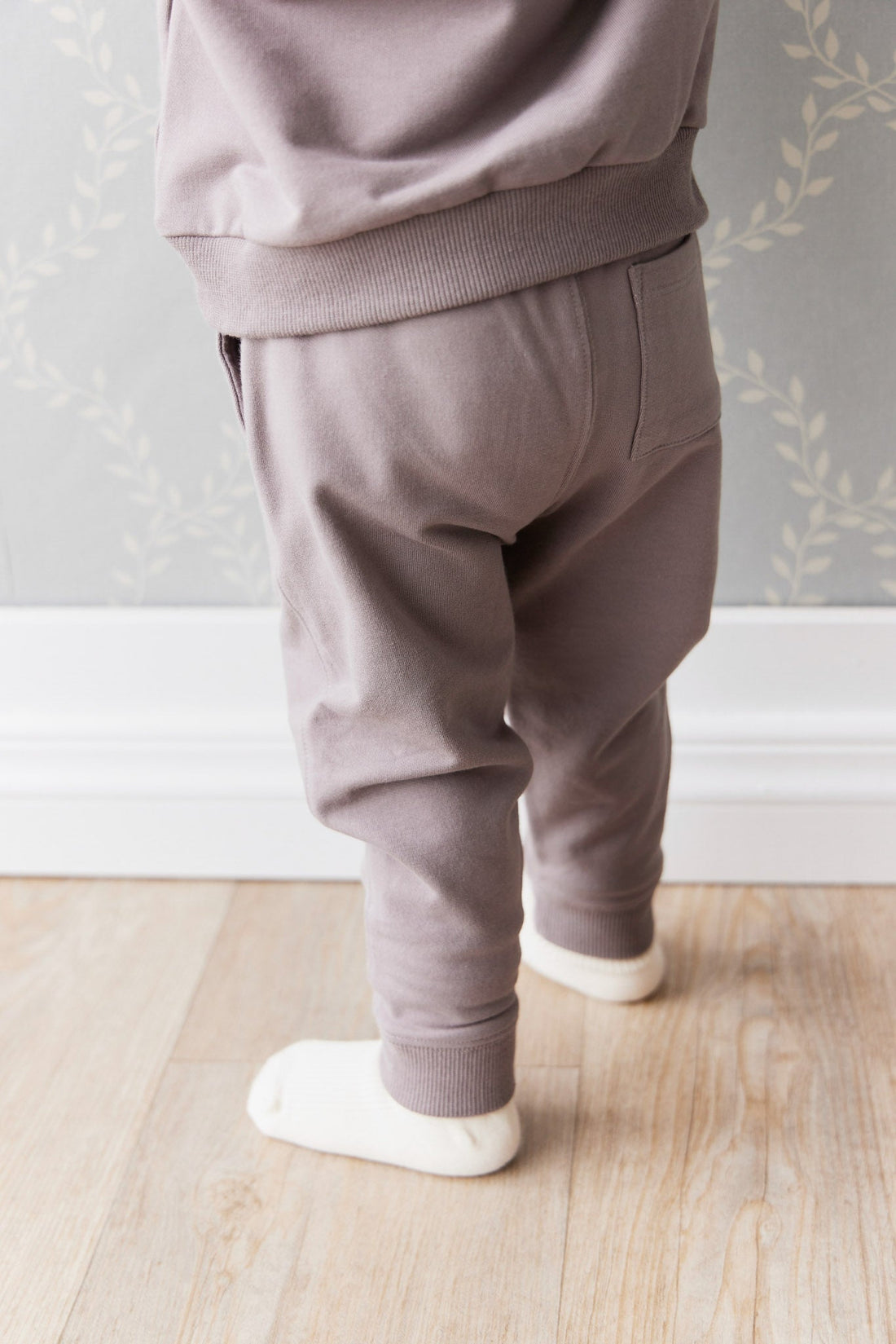 Organic Cotton Jalen Track Pant - Cobblestone Childrens Pant from Jamie Kay Australia