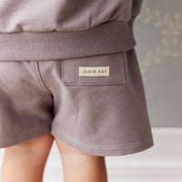 Organic Cotton Jalen Short - Cobblestone Childrens Short from Jamie Kay Australia