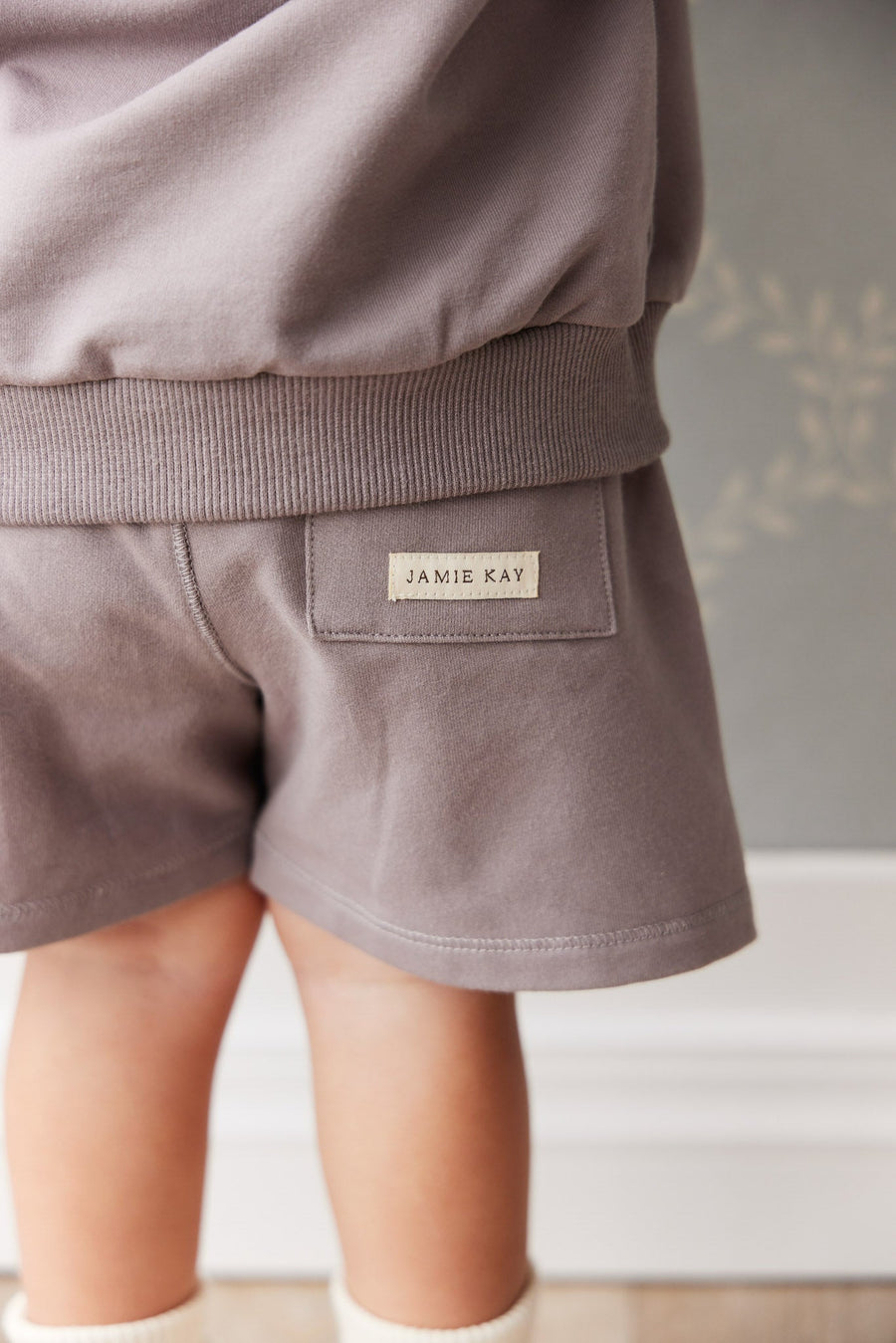 Organic Cotton Jalen Short - Cobblestone Childrens Short from Jamie Kay Australia