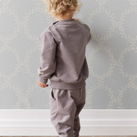 Organic Cotton Jalen Track Pant - Cobblestone Childrens Pant from Jamie Kay Australia