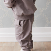 Organic Cotton Jalen Track Pant - Cobblestone Childrens Pant from Jamie Kay Australia