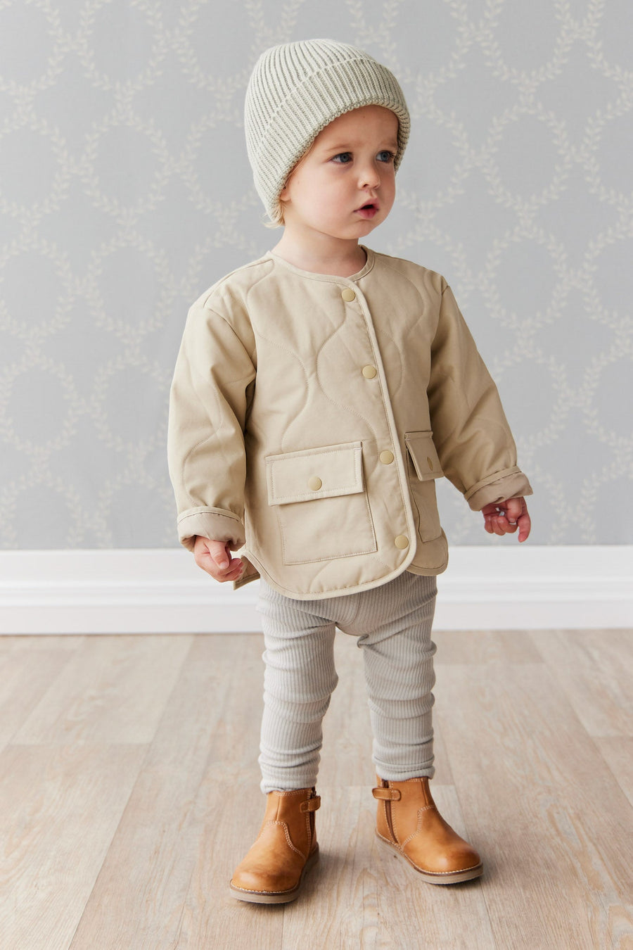 Arie Puffer Jacket - Cashew Childrens Jacket from Jamie Kay Australia