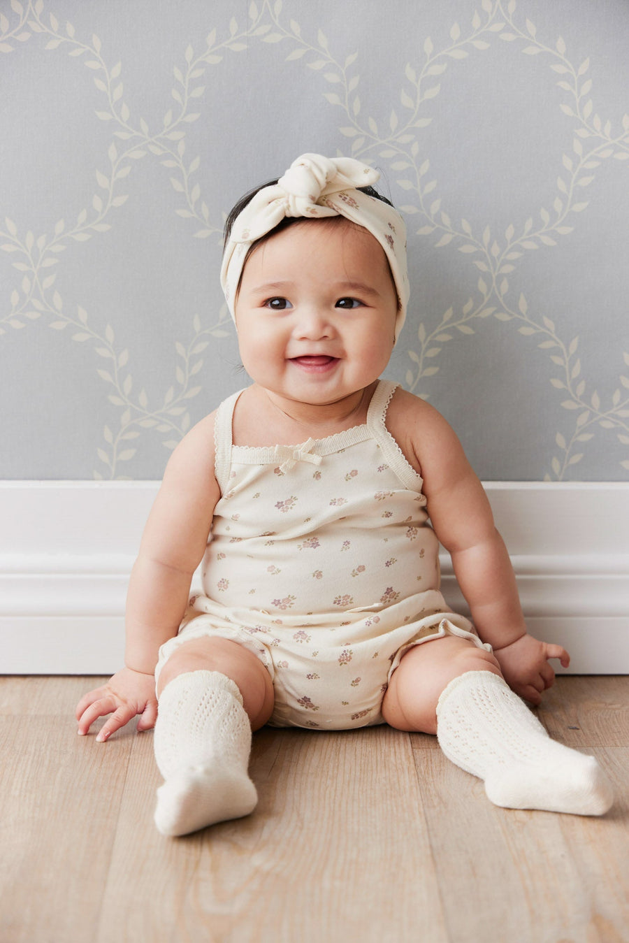 Organic Cotton Bridget Singlet Bodysuit - Irina Tofu Childrens Bodysuit from Jamie Kay Australia